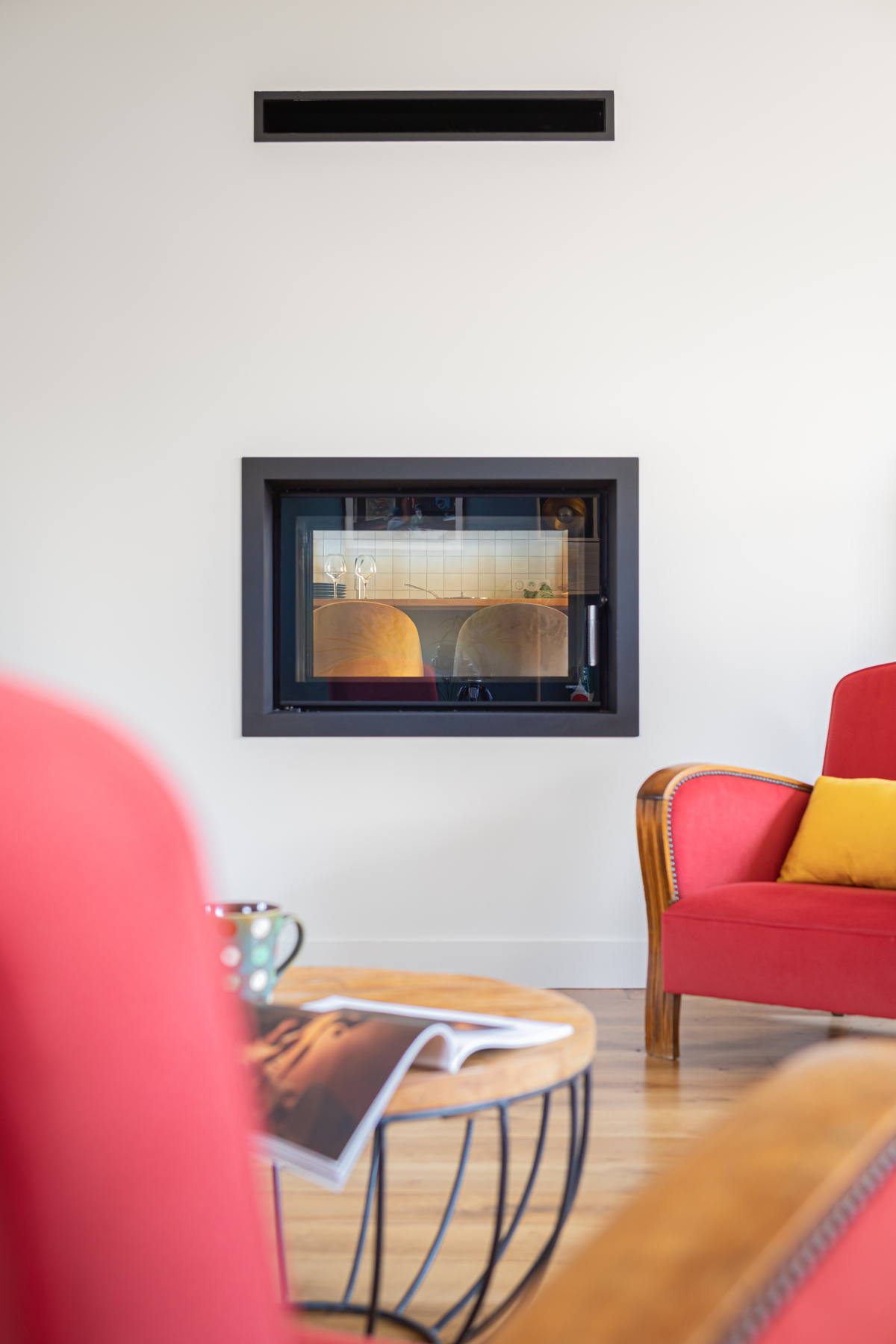 Cheminée traversante – après